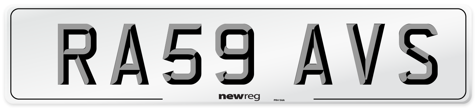 RA59 AVS Number Plate from New Reg